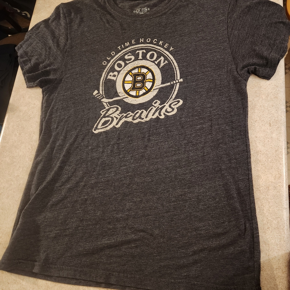 Boston Bruins Gray T-Shirt Men's Medium Great Condition